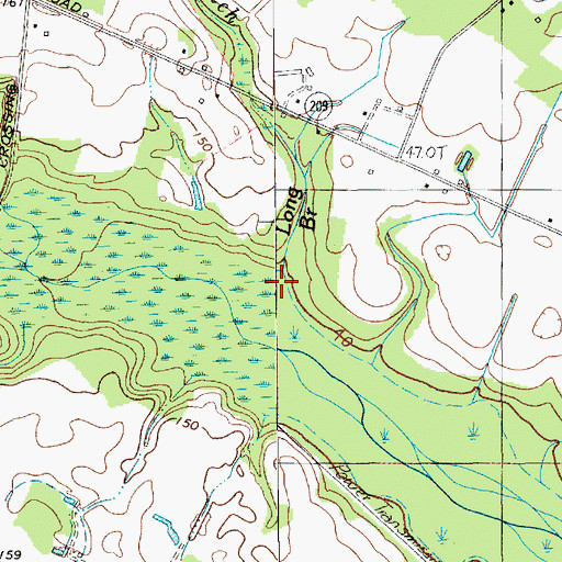 Topographic Map of Long Branch, SC