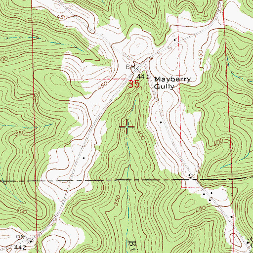 Topographic Map of Mayberry Gully, AL