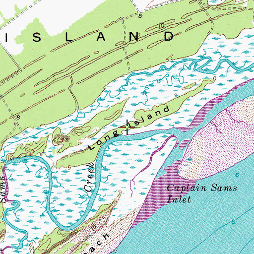 Topographic Map of Long Island, SC