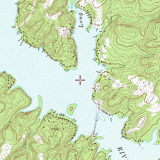 Topographic Map of Long Lick Branch, SC