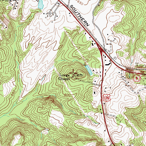 Topographic Map of Longs Chapel, SC