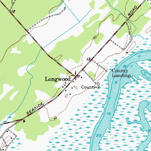 Topographic Map of Longwood, SC