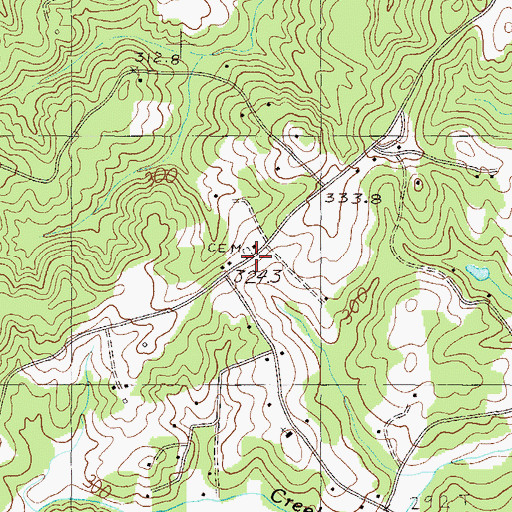 Topographic Map of Looper Cemetery, SC
