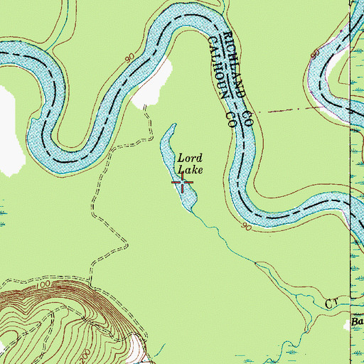 Topographic Map of Lord Lake, SC