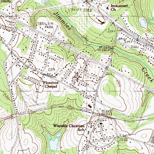 Topographic Map of Loree Church, SC