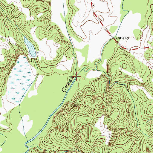 Topographic Map of Loves Creek, SC