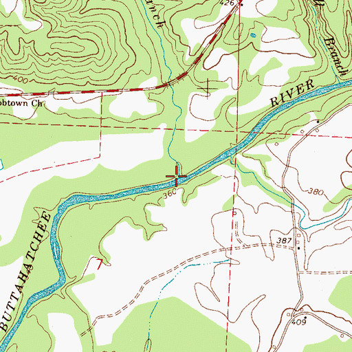 Topographic Map of Mayfield Branch, AL