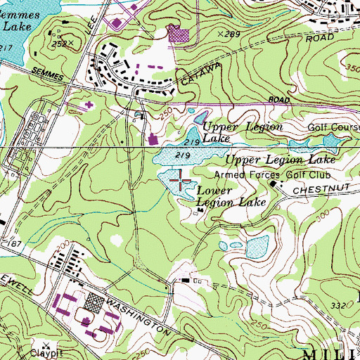 Topographic Map of Lower Legion Lake, SC