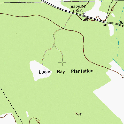 Topographic Map of Lucas Bay Plantation, SC