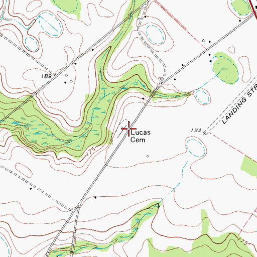 Topographic Map of Lucas Cemetery, SC