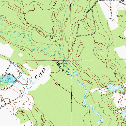 Topographic Map of Lucas Creek, SC