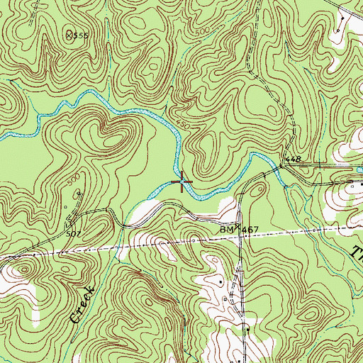 Topographic Map of Lusts Mill Creek, SC