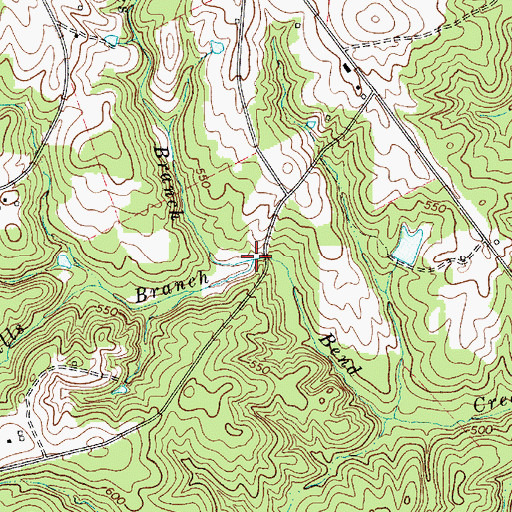 Topographic Map of Lyles Branch, SC