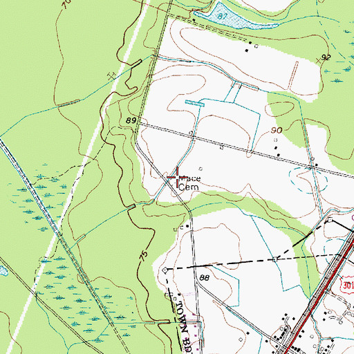 Topographic Map of Mace Cemetery, SC