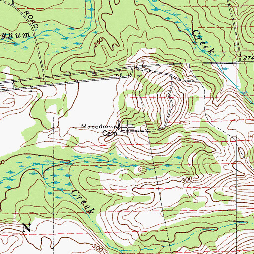 Topographic Map of Macedonia Cemetery, SC