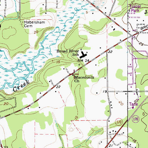 Topographic Map of Macedonia Church, SC