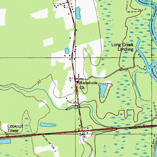 Topographic Map of Macedonia Church, SC