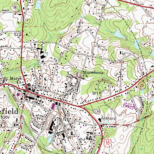 Topographic Map of Macedonia Church, SC