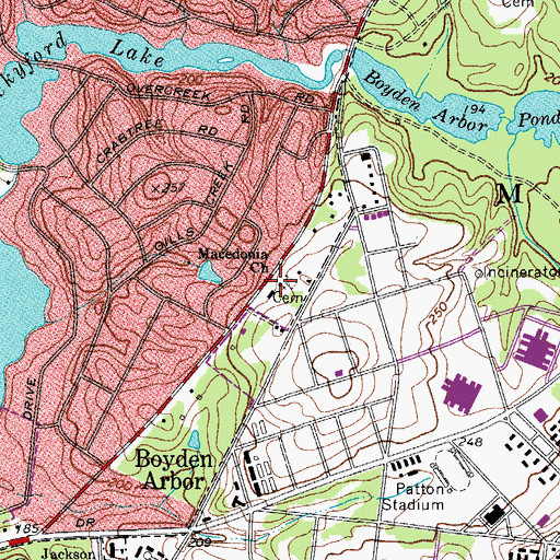 Topographic Map of Macedonia Church, SC