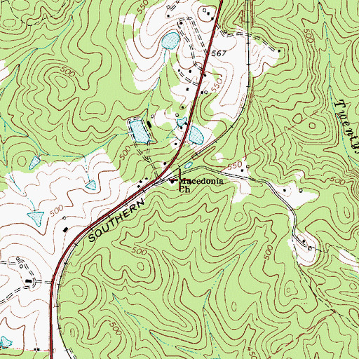 Topographic Map of Macedonia Church, SC