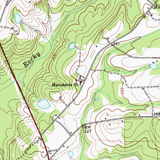Topographic Map of Macedonia Church, SC