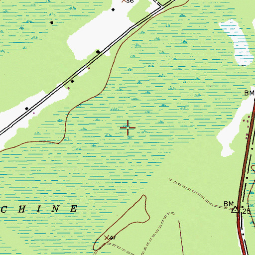 Topographic Map of Machine Bay, SC