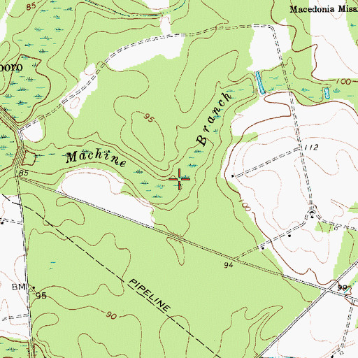 Topographic Map of Machine Branch, SC