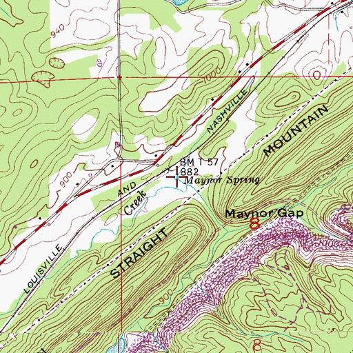 Topographic Map of Maynor Spring, AL