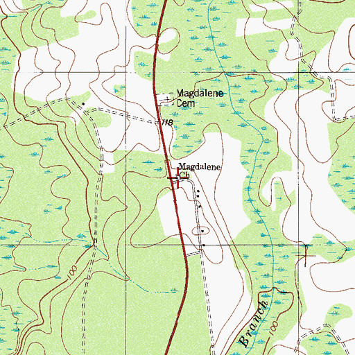 Topographic Map of Magdalene Church, SC