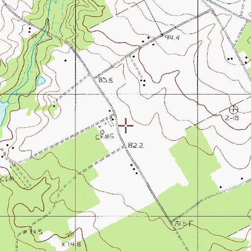 Topographic Map of Maloney Church, SC