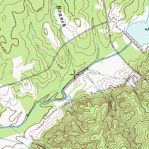 Topographic Map of Mangum Branch, SC