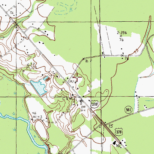 Topographic Map of Mannheim School, SC