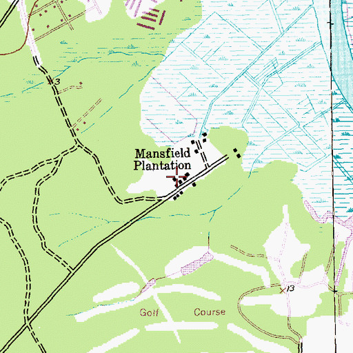 Topographic Map of Mansfield Plantation, SC