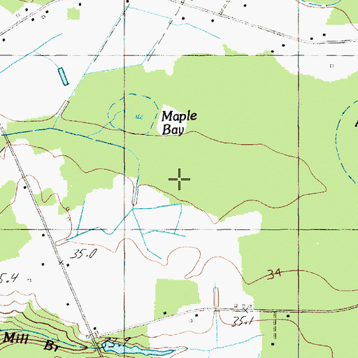Topographic Map of Maple Bay, SC