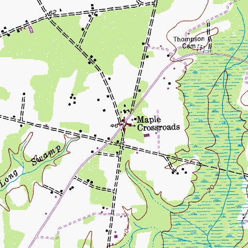 Topographic Map of Maple Crossroads, SC