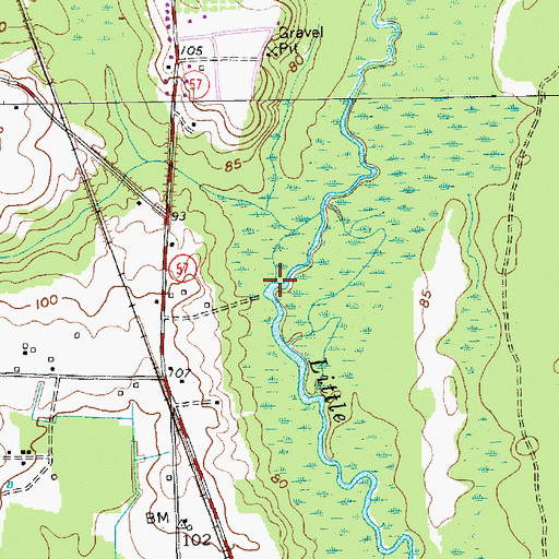 Topographic Map of Maple Swamp, SC