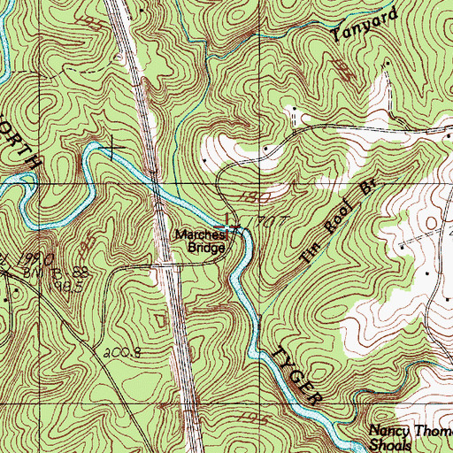 Topographic Map of Marches Bridge, SC