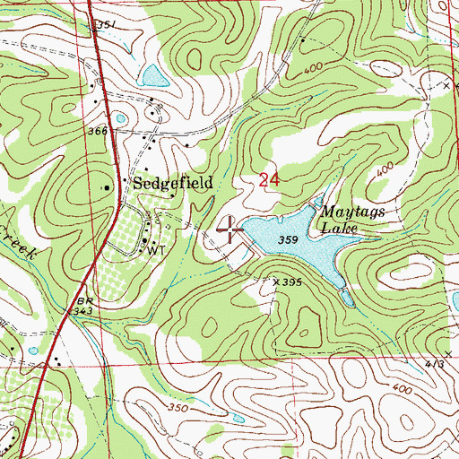 Topographic Map of Maytags Lake, AL