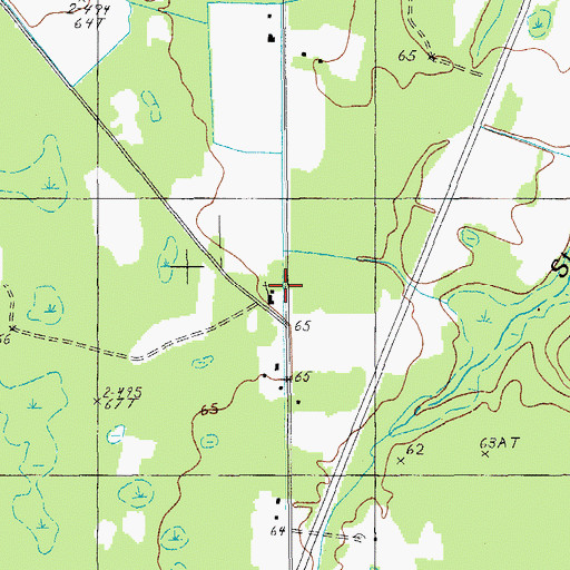 Topographic Map of Marion School, SC