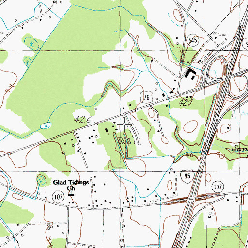 Topographic Map of Marks School, SC