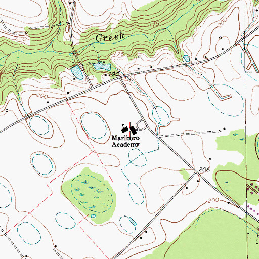 Topographic Map of Marlboro Academy, SC