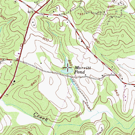 Topographic Map of Marritt Pond, SC