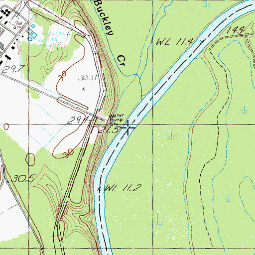 Topographic Map of Mars Bluff Bridge, SC
