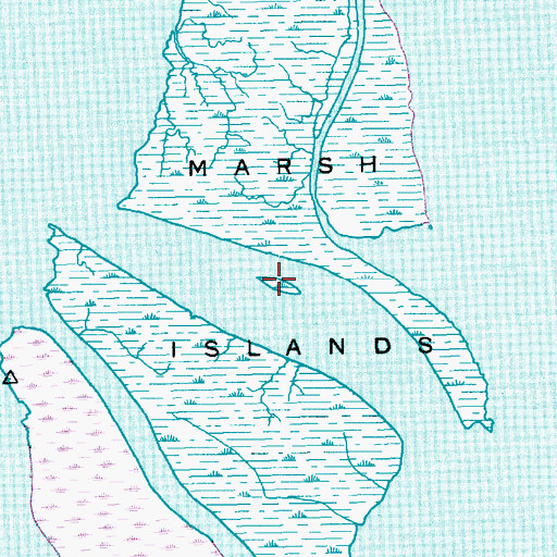 Topographic Map of Marsh Islands, SC