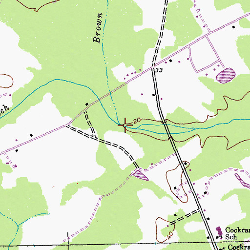 Topographic Map of Mary Branch, SC