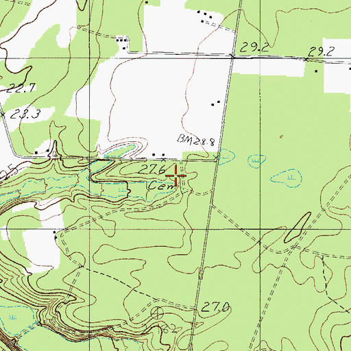 Topographic Map of Marys Church, SC
