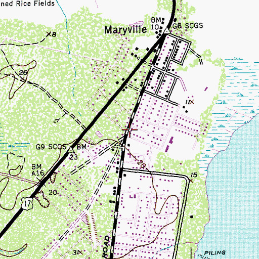 Topographic Map of Maryville, SC