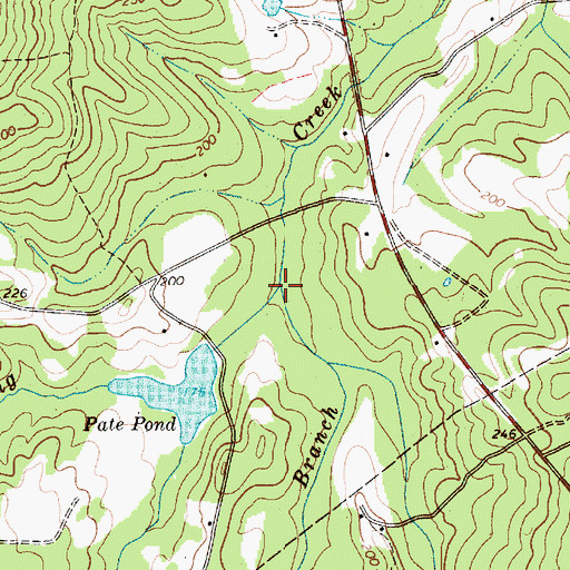Topographic Map of Mash Branch, SC