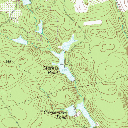 Topographic Map of Mathis Pond, SC