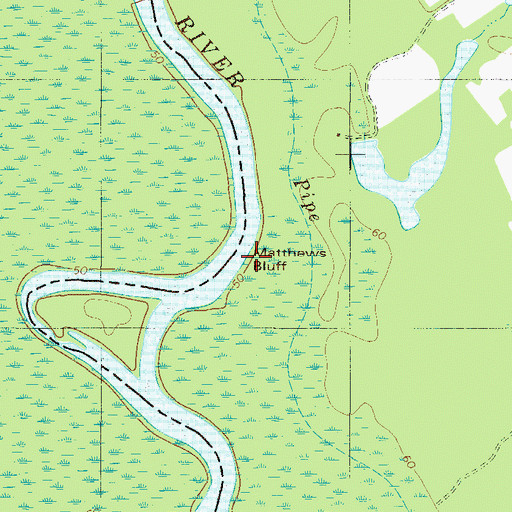 Topographic Map of Matthews Bluff, SC